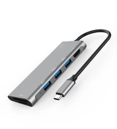 Hub C 6 v 1 USB C s rozbočovačem 4k HDMI USB 3.0